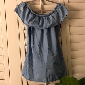 Love Fire Denim colored cotton beach dress
